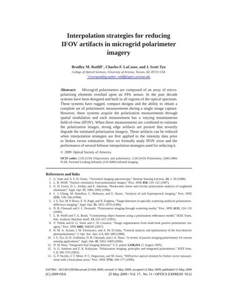 Interpolation strategies for reducing IFOV artifacts in microgrid 